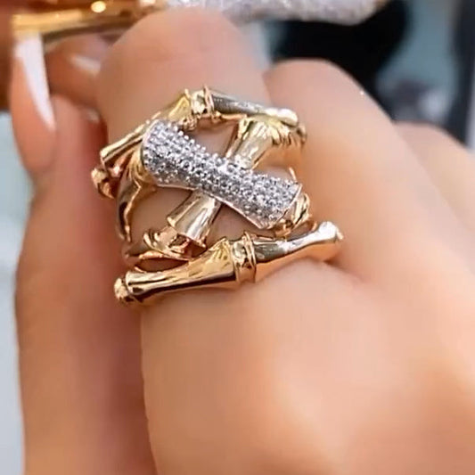Bamboo Signature Diamond Ring -JEWELBUYS