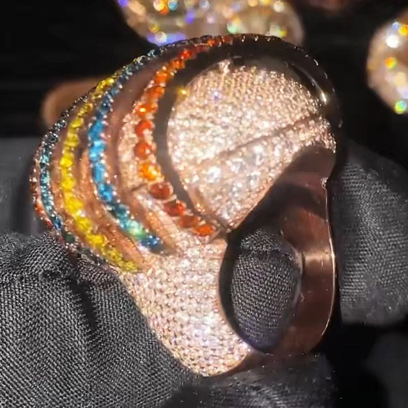 5Ctw romantic colorful sapphire ring-JEWELBUYS