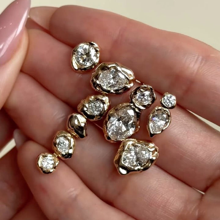 Irregular Sapphire Earrings-JEWELBUYS