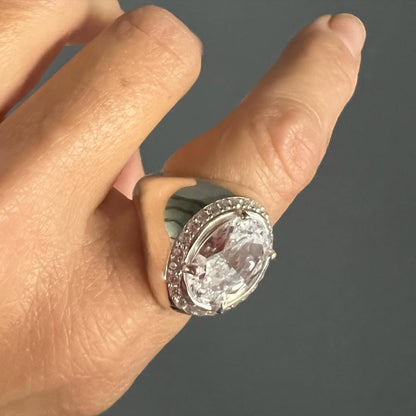 6.0Ctw Oval Sapphire Heavy Engagement Ring-JEWELBUYS