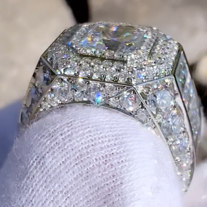 Gorgeous 7 ctw Asscher Cut White Sapphire Ring -JEWELBUYS