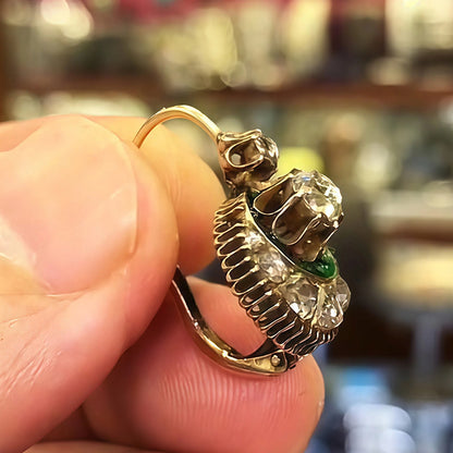 2.5Ctw Rose-cut Sapphire Vintage Art Deco Earrings-JEWELBUYS