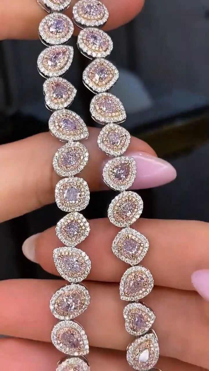 30Ctw A stunning 50Ctw multi-cut pink morganite necklace-JEWELBUYS