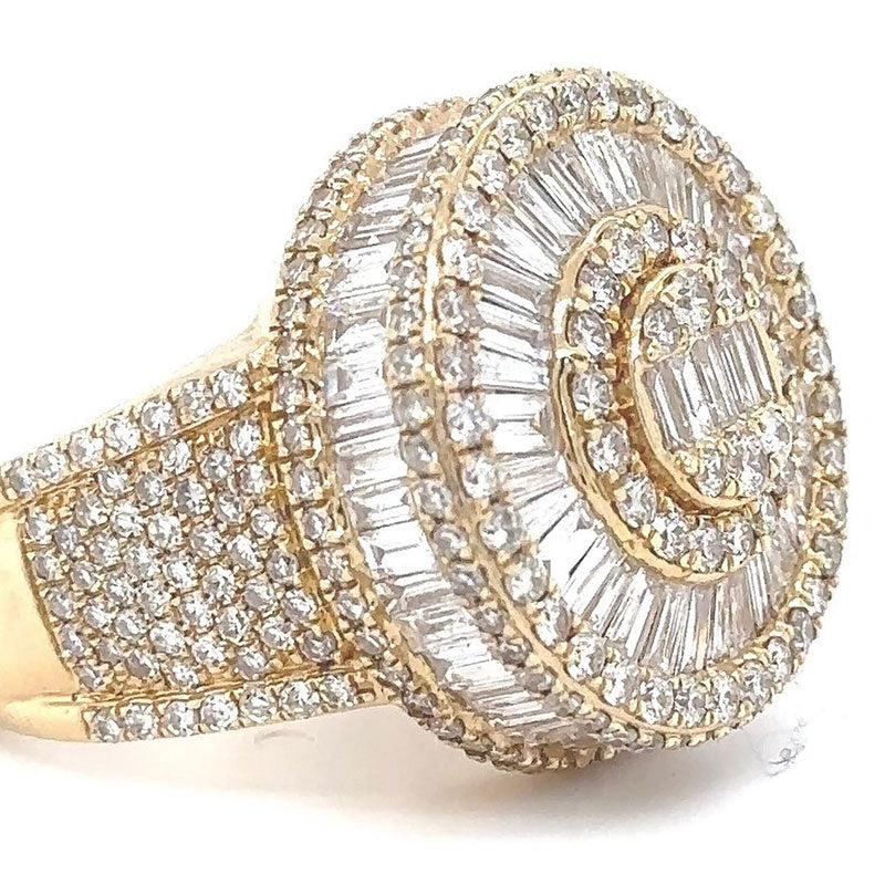 7.2ctw Baguette and Round Cut Diamond Ring - JEWELBUYS