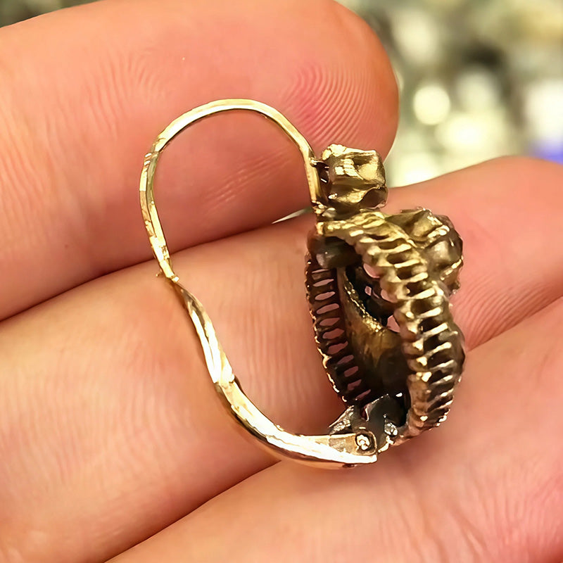 2.5Ctw Rose-cut Sapphire Vintage Art Deco Earrings-JEWELBUYS