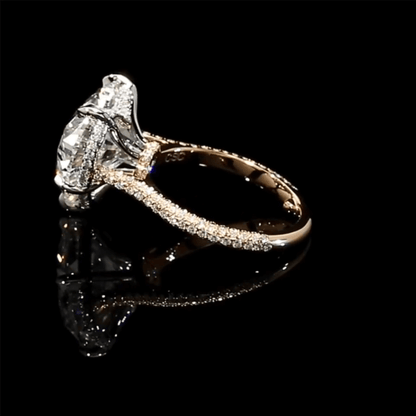 Remarkable 8.05ct Heart Cut White Sapphire Women's Engagement Ring in Rose Gold-JEWELBUYS