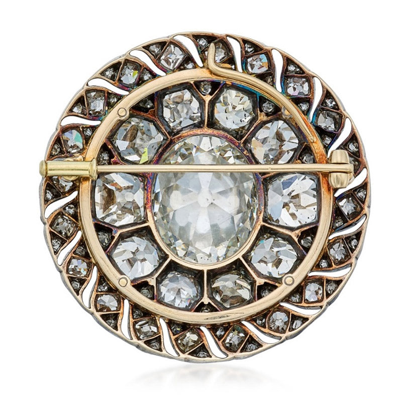 13.04Ctw Vintage Style Sapphire Brooch and Pendant Necklace-JEWELBUYS