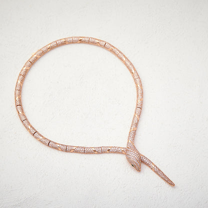 Luxury snake necklace, earrings, ring, and bracelet set-JEWELBUYS