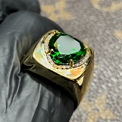 3ctw Heart Cut Emerald Punk Ring-JEWELBUYS