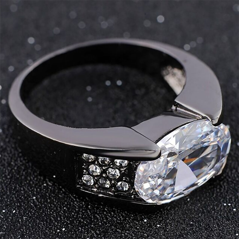 6.0ctw Oval Cut Stuff Set Fashionable Anniversary Ring -JEWELBUYS