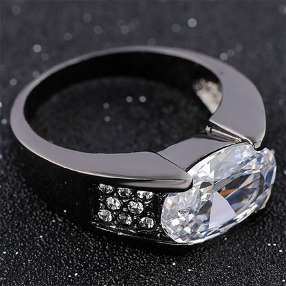 6.0ctw Oval Cut Stuff Set Fashionable Anniversary Ring -JEWELBUYS