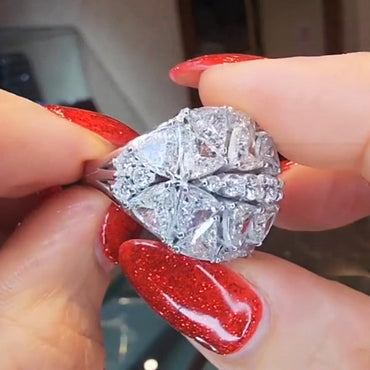5ct Triangle Seed Royal Gemstone Ring -JEWELBUYS