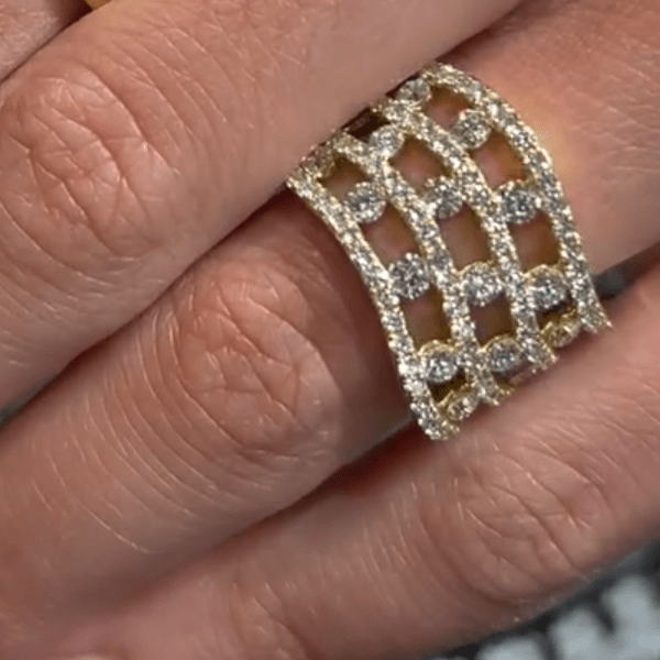 2ct Round Cut White Sapphire Stacked Triple Ring-JEWELBUYS