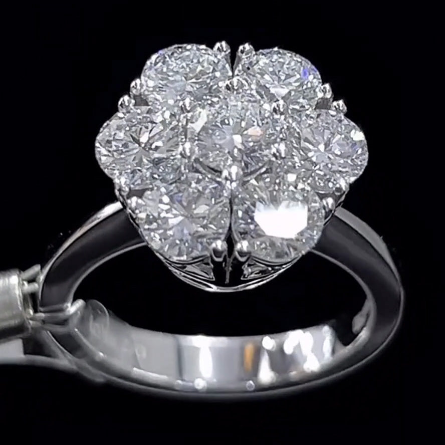 One-Of-A-Kind 2.8ctw Round Cut White Sapphire Ring-JEWELBUYS