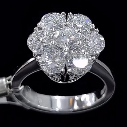 One-Of-A-Kind 2.8ctw Round Cut White Sapphire Ring-JEWELBUYS