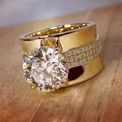 5.0Ctw Round Cut Multi-Strand Sapphire Engagement Ring-JEWELBUYS