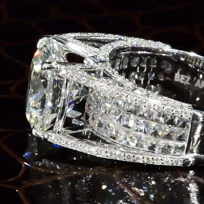 Coiled 5ct Round Sapphire Engagement Ring - JEWELBUYS