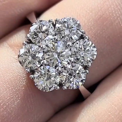 One-Of-A-Kind 2.8ctw Round Cut White Sapphire Ring-JEWELBUYS