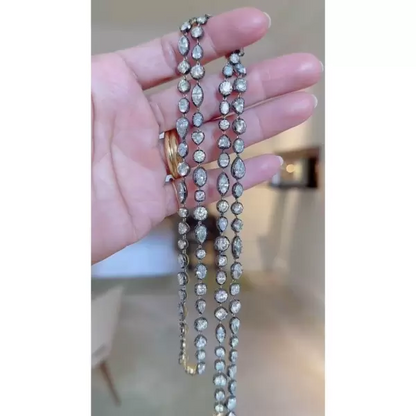 60ctw Multi-Cut White Sapphire Necklace-JEWELBUYS