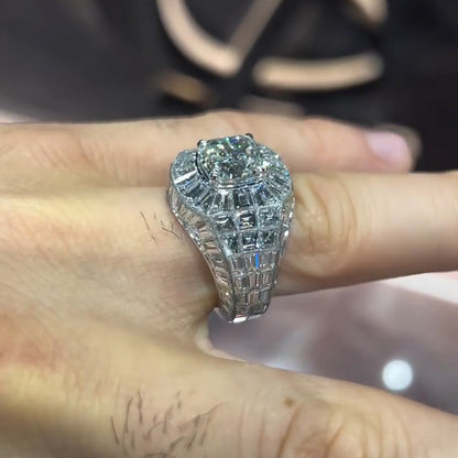 6ct Multi-Layered Hip Hop Gemstone Ring -JEWELBUYS