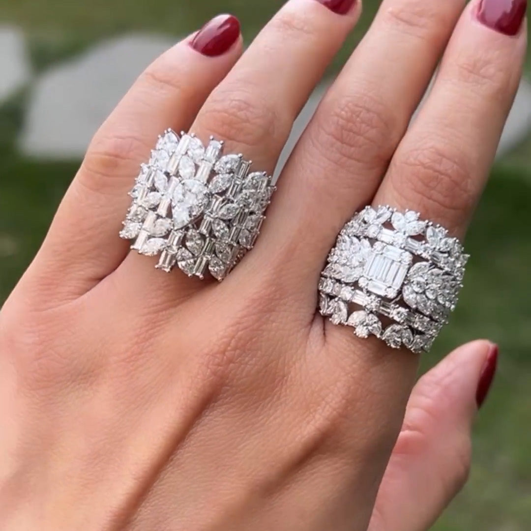 6ctw Multi-Cut A B Style Gemstone Ring -JEWELBUYS