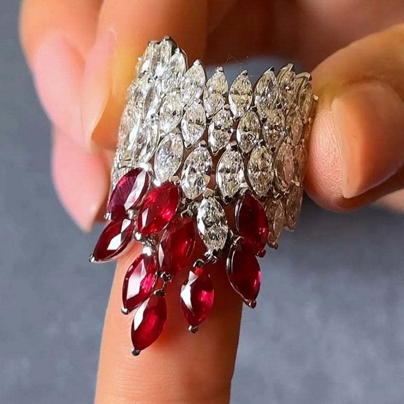 23.17ctw Marquise Luxury Gemstone Ring Collection -JEWELBUYS