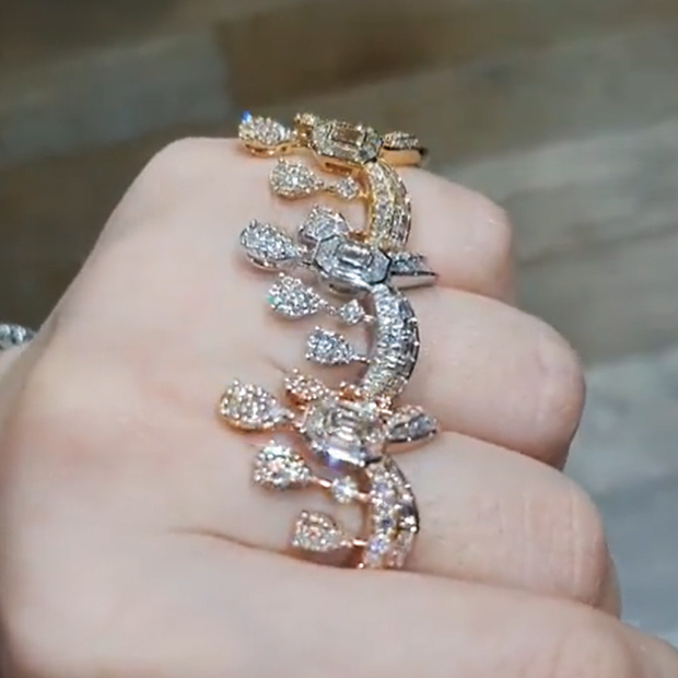 Gorgeous 6 ctw Multi-Cut White Gemstone Crown Engagement Ring -JEWELBUYS