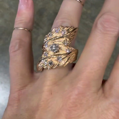 2.0Ctw Exquisite Vintage Round Sapphire Art Ring-JEWELBUYS