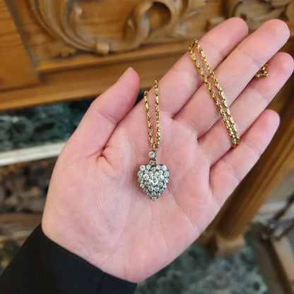 2.0Ctw Victorian-style heart-shaped sapphire pendant necklace-JEWELBUYS