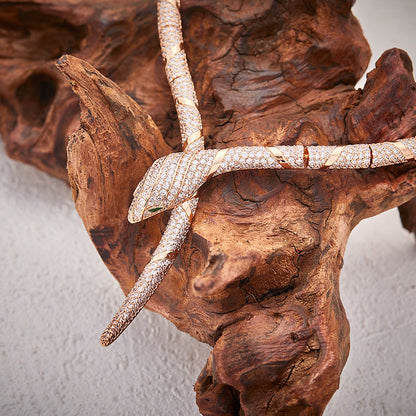 Luxury snake necklace, earrings, ring, and bracelet set-JEWELBUYS