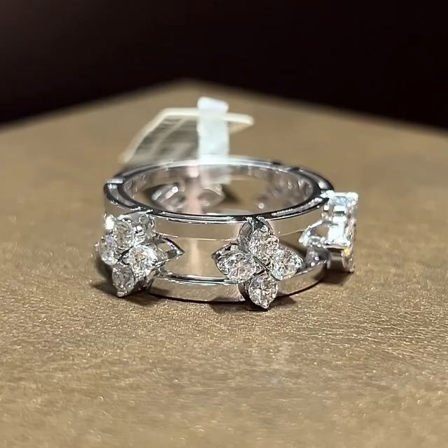 1ctw Round Cut Open Frame Gemstone Ring -JEWELBUYS