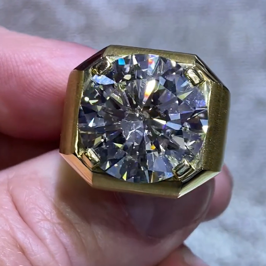 Minimalist 20 ct White Sapphire Round Cut Ring -JEWELBUYS