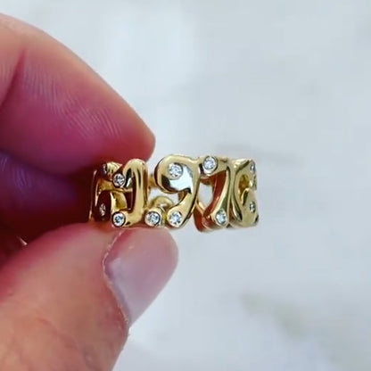 0.3Ctw Cute Sapphire Hollow Band-JEWELBUYS