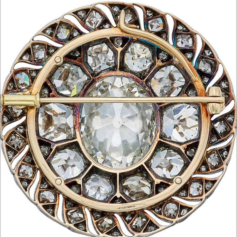 13.04Ctw Vintage Style Sapphire Brooch and Pendant Necklace-JEWELBUYS