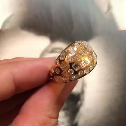 10Ctw Brilliant Fancy Sapphire Dome Stacked Rings-JEWELBUYS