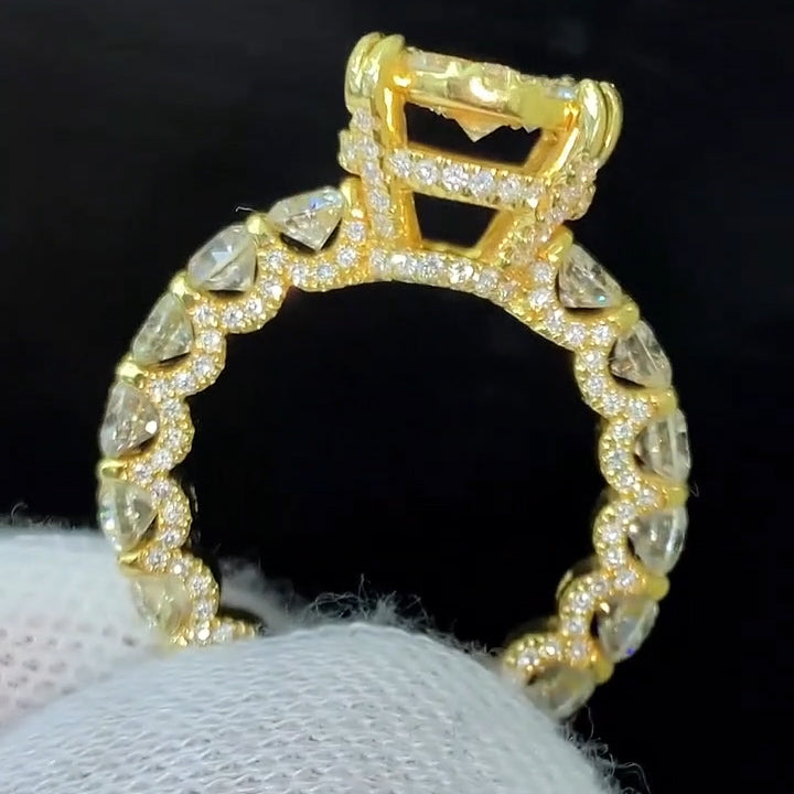 2.15Ctw round sapphire engagement ring-JEWELBUYS