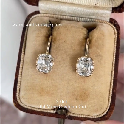 4.0Ctw Vintage-Style Sapphire Crystal Earrings-JEWELBUYS