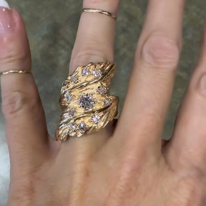 2.0Ctw Exquisite Vintage Round Sapphire Art Ring-JEWELBUYS