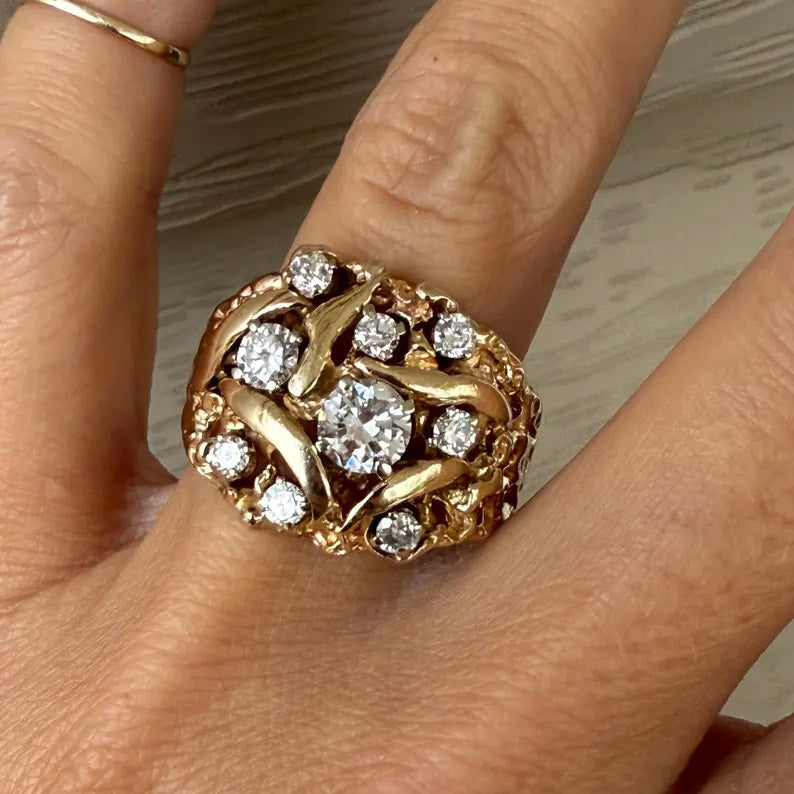 2.73ctw Round Cut Vintage Estate Sapphire Ring-JEWELBUYS