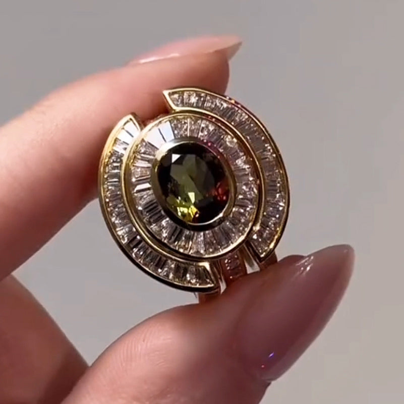 2.29Ct Oval Cut Stacked Engagement Triple Ring-JEWELBUYS