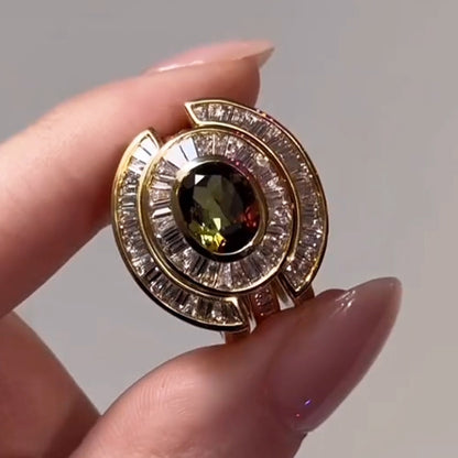 2.29Ct Oval Cut Stacked Engagement Triple Ring-JEWELBUYS