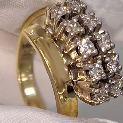 1.88ctw Double Row Sapphire Vintage Ring-JEWELBUYS