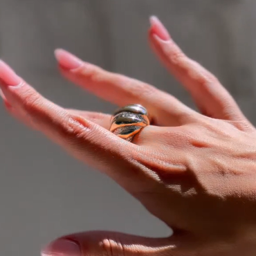 2 ctw White Sapphire Round Cut Croissant Ring - JEWELBUYS