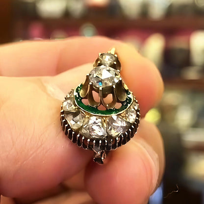 2.5Ctw Rose-cut Sapphire Vintage Art Deco Earrings-JEWELBUYS