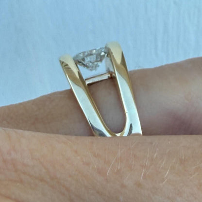 3.7ct Round Cut White Sapphire Boat Dream Ring-JEWELBUYS