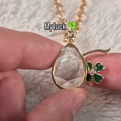 Pear-shaped halo can be freely combined with various protective pendant necklaces-JEWELBUYS