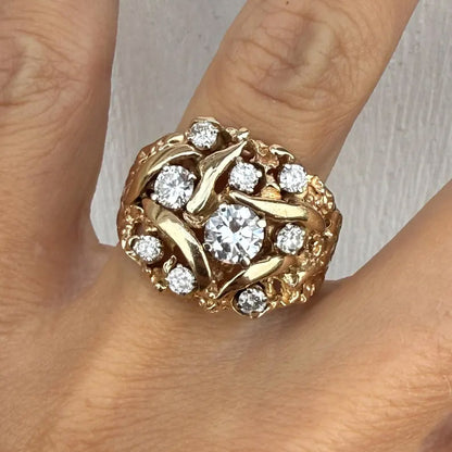 2.73ctw Round Cut Vintage Estate Sapphire Ring-JEWELBUYS