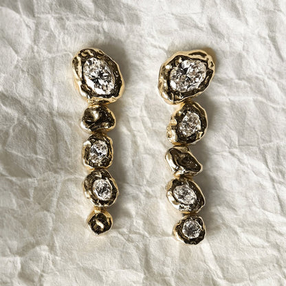Irregular Sapphire Earrings-JEWELBUYS
