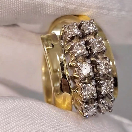 1.88ctw Double Row Sapphire Vintage Ring-JEWELBUYS