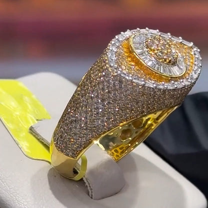 4.08Ctw Round and rectangular Evil Eye Sapphire Rings- JEWELBUYS